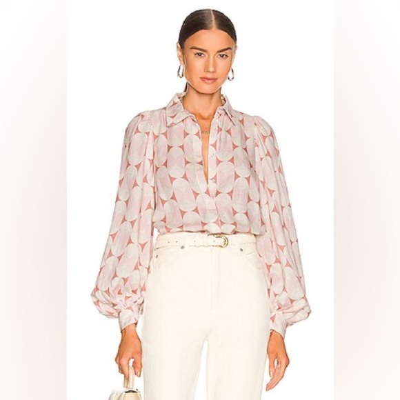 Bardot Balloon Sleeve Collared Button-Down Blouse | XS - Picture 5 of 5